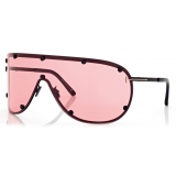 Tom Ford - Kyler Sunglasses – Occhiali Maschera - Nero Opaco Bordeaux - FT1043 - Occhiali da Sole - Tom Ford Eyewear