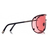 Tom Ford - Kyler Sunglasses - Mask Sunglasses - Matte Black Bordeaux - FT1043 - Sunglasses - Tom Ford Eyewear
