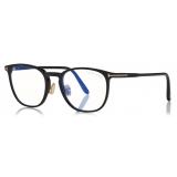 Tom Ford - Blue Block Optical Glasses - Round Optical Glasses - Black - FT5700-B - Optical Glasses - Tom Ford Eyewear