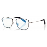 Tom Ford - Blue Block - Occhiali da Vista Squadrati - Nero Argento - FT5748-B - Occhiali da Vista - Tom Ford Eyewear