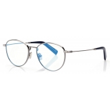 Tom Ford - Blue Block - Occhiali da Vista Rotondi - Rutenio Scuro - FT5749-B - Occhiali da Vista - Tom Ford Eyewear