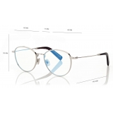 Tom Ford - Blue Block - Occhiali da Vista Rotondi - Palladio - FT5749-B - Occhiali da Vista - Tom Ford Eyewear