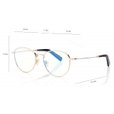 Tom Ford - Blue Block - Occhiali da Vista Rotondi - Grigio - FT5749-B - Occhiali da Vista - Tom Ford Eyewear