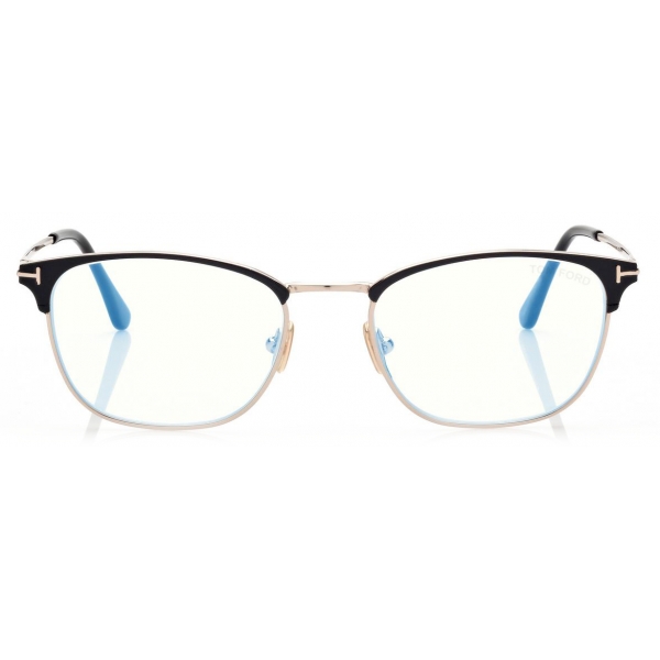 Tom Ford - Blue Block - Occhiali da Vista Squadrati - Nero - FT5750-B - Occhiali da Vista - Tom Ford Eyewear