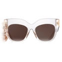 Linda Farrow - Dunaway Oversized Sunglasses in Ash - LFL1049C9SUN - Linda Farrow Eyewear