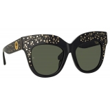 Linda Farrow - Dunaway Oversized Sunglasses in Sparkled Black - LFL1049C10SUN - Linda Farrow Eyewear