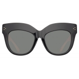 Linda Farrow - Occhiali da Sole Oversized Dunaway in Nero e Crema - LFL1049C8SUN - Linda Farrow Eyewear