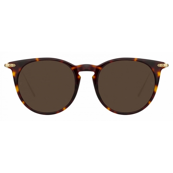 Linda Farrow - Ellis A Oval Sunglasses in Tortoiseshell - LF54AC7SUN - Linda Farrow Eyewear