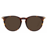 Linda Farrow - Ellis A Oval Sunglasses in Tortoiseshell - LF54AC7SUN - Linda Farrow Eyewear