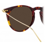 Linda Farrow - Ellis A Oval Sunglasses in Tortoiseshell - LF54AC7SUN - Linda Farrow Eyewear