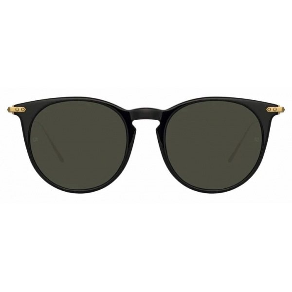 Linda Farrow - Ellis Oval Sunglasses in Black - LF54C6SUN - Linda Farrow Eyewear