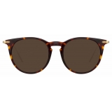Linda Farrow - Ellis Oval Sunglasses in Tortoiseshell - LF54C7SUN - Linda Farrow Eyewear