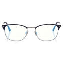 Tom Ford - Blue Block - Occhiali da Vista Squadrati - Blu Opaco - FT5750-B - Occhiali da Vista - Tom Ford Eyewear