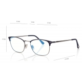 Tom Ford - Blue Block - Square Optical Glasses - Matte Blue - FT5750-B - Optical Glasses - Tom Ford Eyewear
