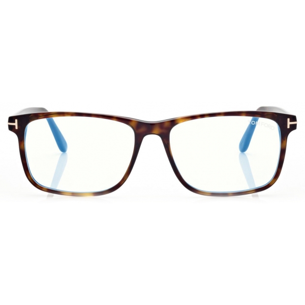 Tom Ford - Blue Block - Square Optical Glasses - Dark Havana - FT5752-B - Optical Glasses - Tom Ford Eyewear