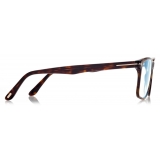 Tom Ford - Blue Block - Square Optical Glasses - Dark Havana - FT5752-B - Optical Glasses - Tom Ford Eyewear