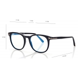 Tom Ford - Blue Block Soft Round - Round Optical Glasses - Black - FT5754-B - Optical Glasses - Tom Ford Eyewear