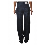 Dondup - Jeans Gamba Dritta a Vita Alta - Blu - Pantalone - Luxury Exclusive Collection