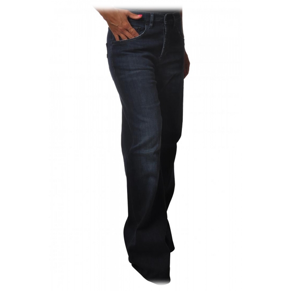 Dondup - Wide Leg Model Jeans with High Waist - Blue - Trousers - Luxury Exclusive Collection