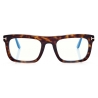 Tom Ford - Blue Block - Rectangular Optical Glasses - Dark Havana - FT5757-B - Optical Glasses - Tom Ford Eyewear