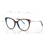 Tom Ford - Blue Block Soft  - Cat-Eye Optical Glasses - Dark Havana - FT5770-B - Optical Glasses - Tom Ford Eyewear