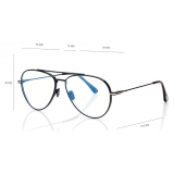 Tom Ford - Blue Block Pilot - Pilot Optical Glasses - Black - FT5800-B - Optical Glasses - Tom Ford Eyewear