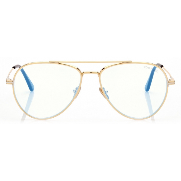 Tom Ford - Blue Block Pilot Shape - Pilot Optical Glasses - Gold - FT5800-B - Optical Glasses - Tom Ford Eyewear
