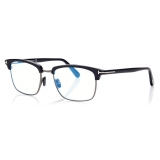 Tom Ford - Blue Block Square - Occhiali da Vista Squadrati - Nero - FT5801-B - Occhiali da Vista - Tom Ford Eyewear