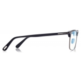 Tom Ford - Blue Block Square - Occhiali da Vista Squadrati - Nero - FT5801-B - Occhiali da Vista - Tom Ford Eyewear