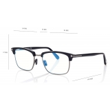 Tom Ford - Blue Block Square - Occhiali da Vista Squadrati - Nero - FT5801-B - Occhiali da Vista - Tom Ford Eyewear