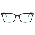 Tom Ford - Blue Block - Occhiali da Vista Squadrati - Nero - FT5802-B - Occhiali da Vista - Tom Ford Eyewear