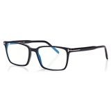 Tom Ford - Blue Block - Occhiali da Vista Squadrati - Nero - FT5802-B - Occhiali da Vista - Tom Ford Eyewear