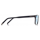 Tom Ford - Blue Block - Occhiali da Vista Squadrati - Nero - FT5802-B - Occhiali da Vista - Tom Ford Eyewear