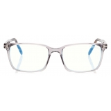 Tom Ford - Blue Block - Occhiali da Vista Squadrati - Grigio - FT5802-B - Occhiali da Vista - Tom Ford Eyewear