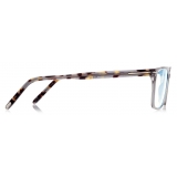 Tom Ford - Blue Block - Occhiali da Vista Squadrati - Grigio - FT5802-B - Occhiali da Vista - Tom Ford Eyewear