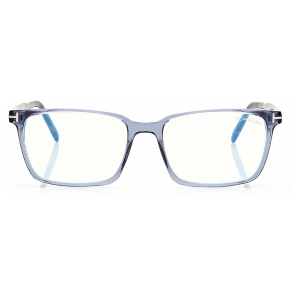 Tom Ford - Blue Block - Occhiali da Vista Squadrati - Blu - FT5802-B - Occhiali da Vista - Tom Ford Eyewear
