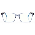 Tom Ford - Blue Block - Occhiali da Vista Squadrati - Blu - FT5802-B - Occhiali da Vista - Tom Ford Eyewear