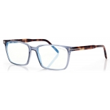 Tom Ford - Blue Block - Occhiali da Vista Squadrati - Blu - FT5802-B - Occhiali da Vista - Tom Ford Eyewear