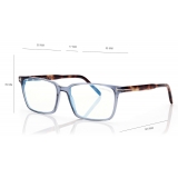 Tom Ford - Blue Block - Occhiali da Vista Squadrati - Blu - FT5802-B - Occhiali da Vista - Tom Ford Eyewear