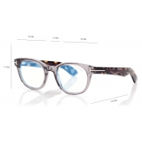 Tom Ford - Blue Block Round Optical - Round Optical Glasses - Grey - FT5807-B - Optical Glasses - Tom Ford Eyewear