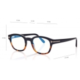 Tom Ford - Blue Block Soft - Square Optical Glasses - Black Brown - FT5808-B - Optical Glasses - Tom Ford Eyewear