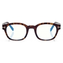 Tom Ford - Blue Block Soft - Occhiali da Vista Squadrati - Havana Scuro - FT5808-B - Occhiali da Vista - Tom Ford Eyewear