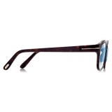 Tom Ford - Blue Block Soft - Square Optical Glasses - Dark Havana - FT5808-B - Optical Glasses - Tom Ford Eyewear