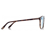 Tom Ford - Blue Block Soft - Cat Eye Optical Glasses - Dark Havana - FT5810-B - Optical Glasses - Tom Ford Eyewear