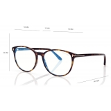 Tom Ford - Blue Block Soft - Cat Eye Optical Glasses - Dark Havana - FT5810-B - Optical Glasses - Tom Ford Eyewear