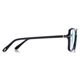 Tom Ford - Blue Block Butterfly - Occhiali da Vista a Farfalla - Nero - FT5813-B - Occhiali da Vista - Tom Ford Eyewear