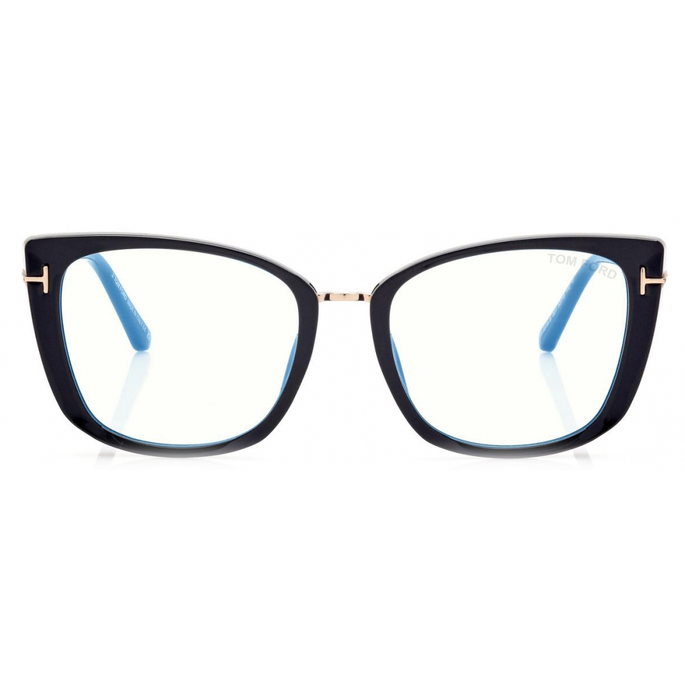 Tom Ford Blue Block Cat Eye Cat Eye Optical Glasses Black Ft5816 B Optical Glasses