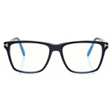 Tom Ford - Blue Block Square - Occhiali da Vista Squadrati - Nero - FT5817-B - Occhiali da Vista - Tom Ford Eyewear