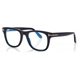 Tom Ford - Blue Block - Occhiali da Vista Squadrati - Nero - FT5820-B - Occhiali da Vista - Tom Ford Eyewear