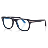 Tom Ford - Blue Block Square Optical Glasses - Square Optical Glasses - Black - FT5820-B - Optical Glasses - Tom Ford Eyewear